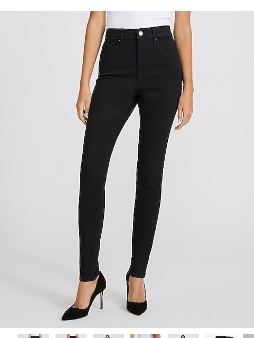 Express Black Women's Mid Rise Jean Leggings